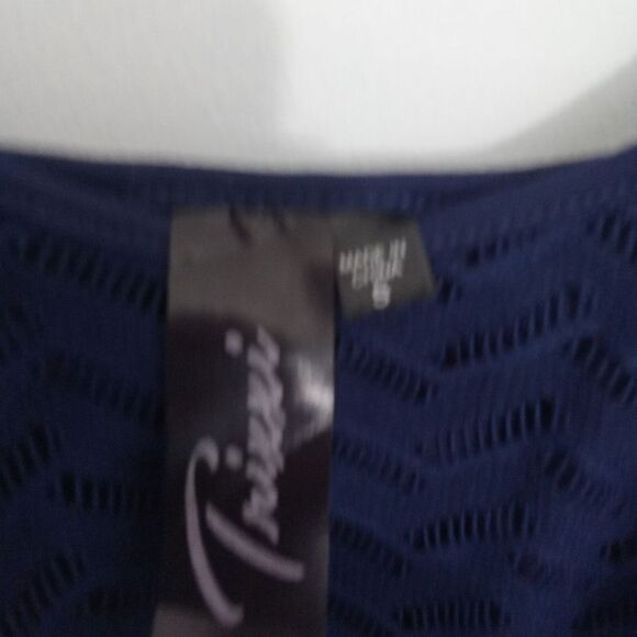 Trixxi Women  Small Blue‎ with braided belt long tank top dress lace - Picture 8 of 10